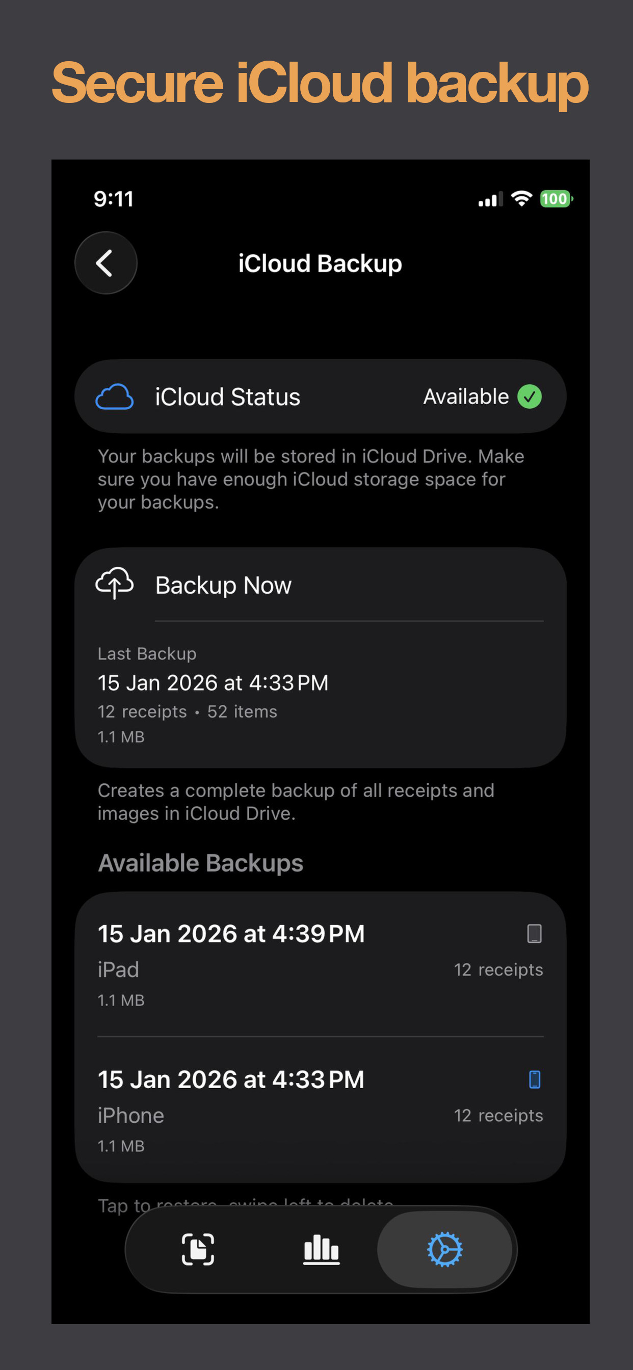 iCloud backup